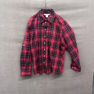 Allison Daley Shirt Womens 12 Red Black Plaid Button Up Long Sleeve Casual Top